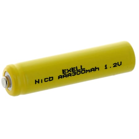 Exell Battery AAA 1.2V 300mAh Button Top Rechargeable Battery for DIY, Radios, Power Packs EBC-309